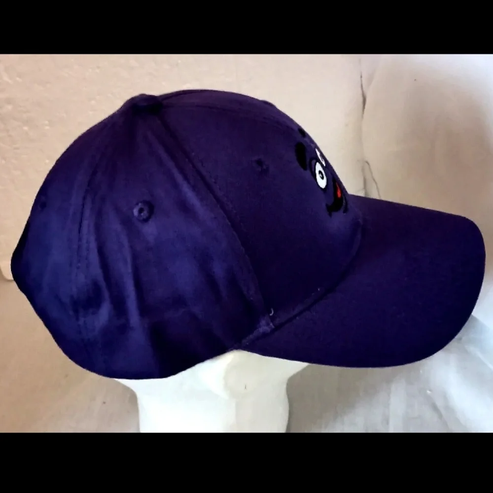 McDonalds Restaurant Grimace Face Purple Cap Hat New OSFM - Picture 4 of 5